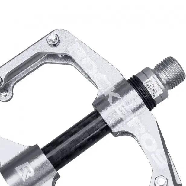 Pedały rowerowe aluminiowe z pinami srebrne Rockbros 2017-12ES 2/4