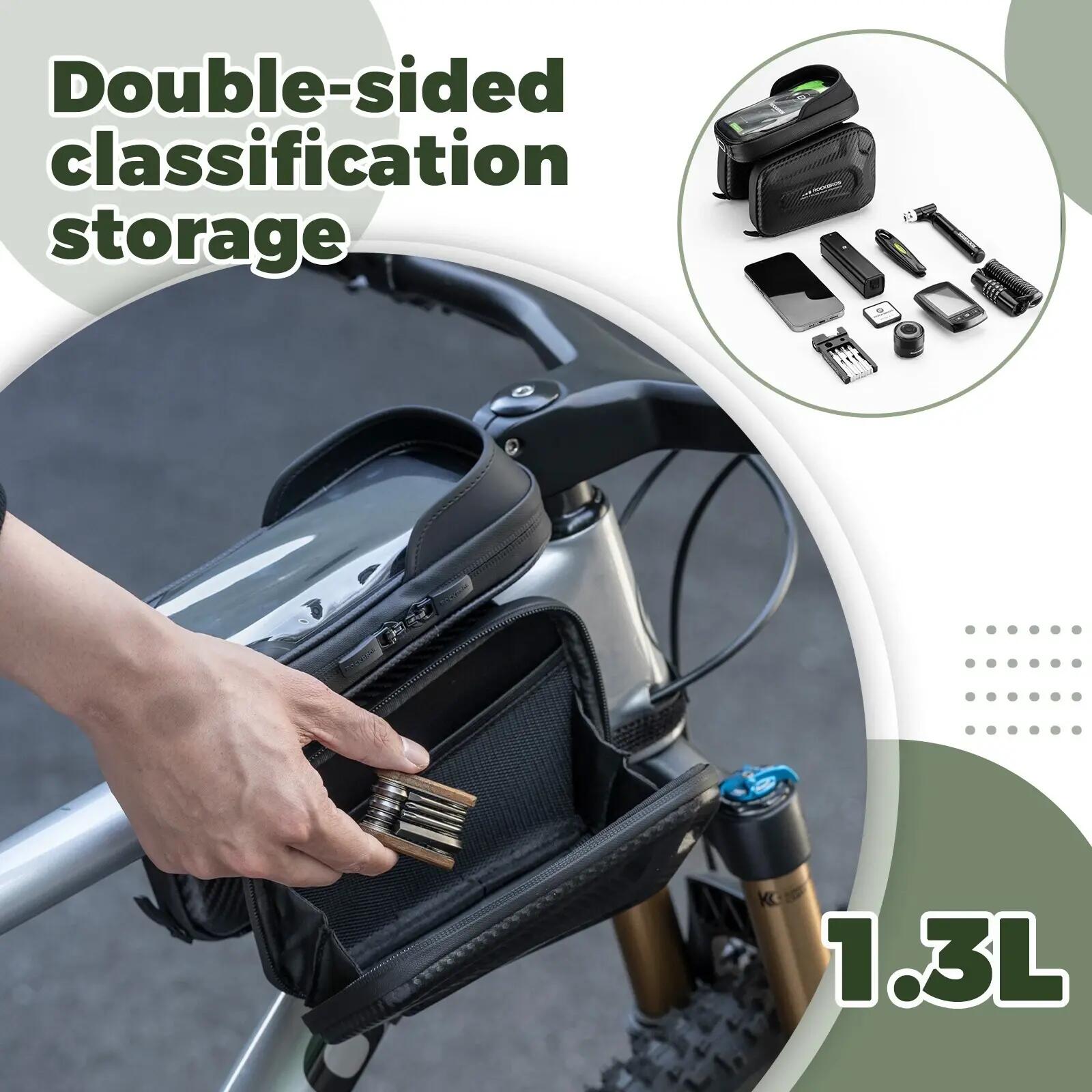 ROCKBROS Fahrrad Rahmentasche TPU Touchscreen 4/6