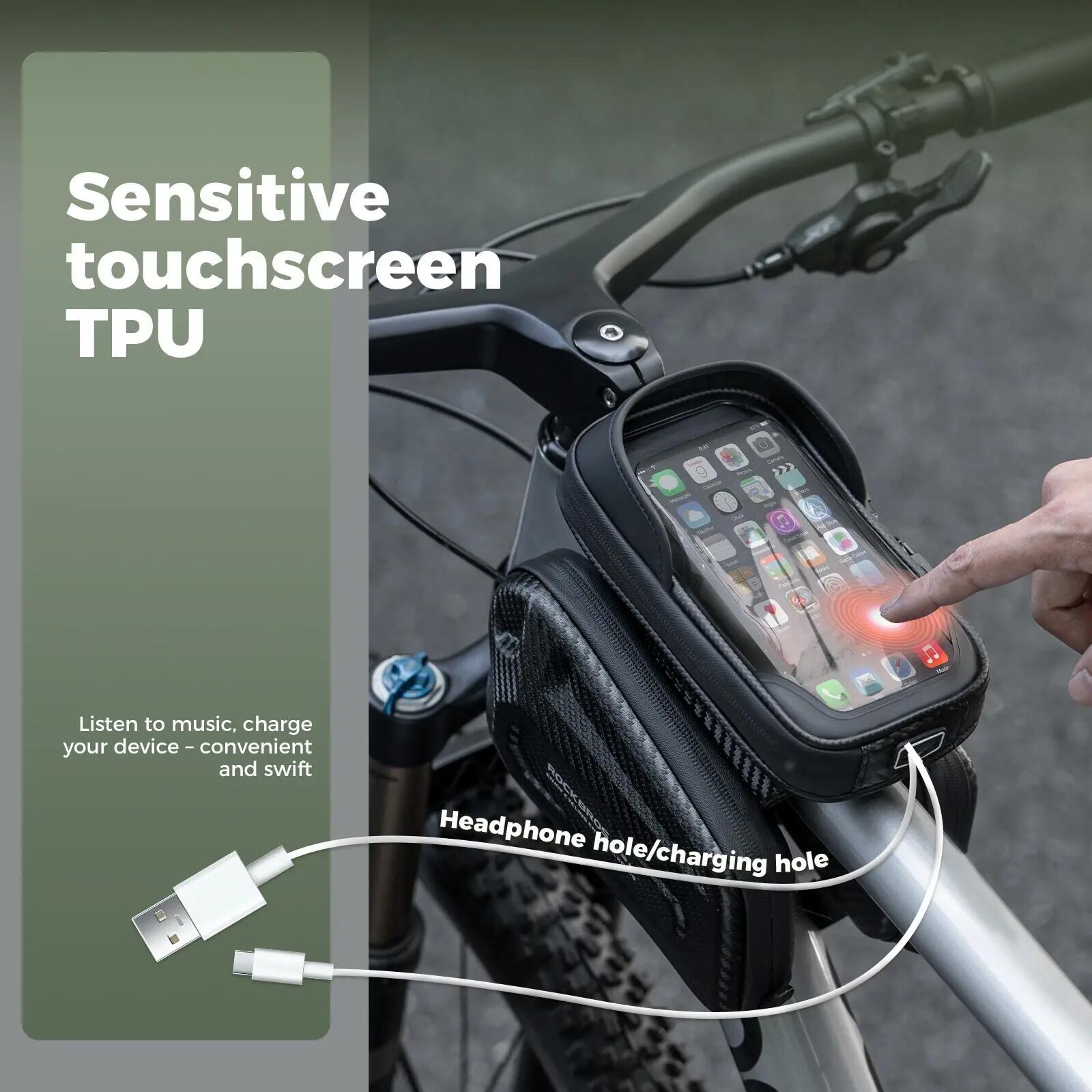 ROCKBROS Fahrrad Rahmentasche TPU Touchscreen 3/6