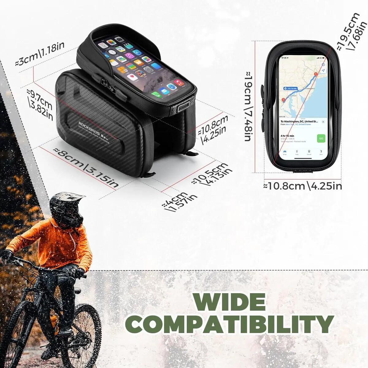 ROCKBROS Fahrrad Rahmentasche TPU Touchscreen 2/6