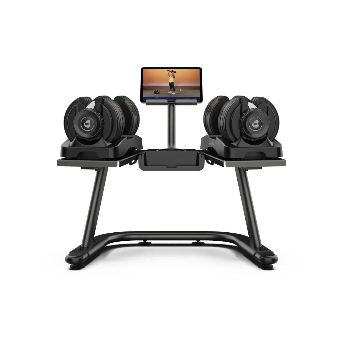 Pack de Mancuernas ajustables 2 a 24 kg + soporte + banco musculación 2/8