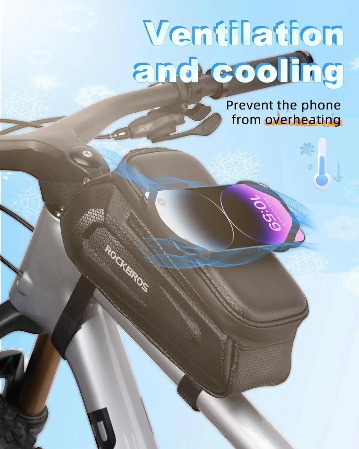 ROCKBROS Fahrradtasche Hartschalen-Rahmentasche 7/8