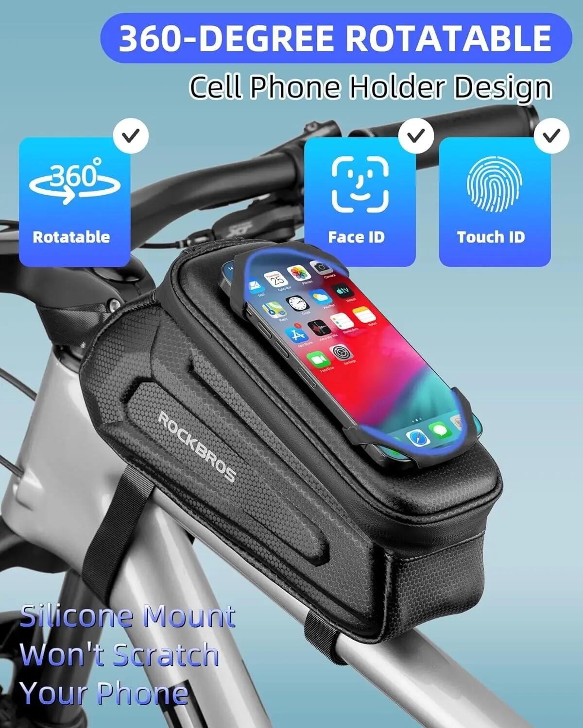 ROCKBROS Fahrradtasche Hartschalen-Rahmentasche 6/8