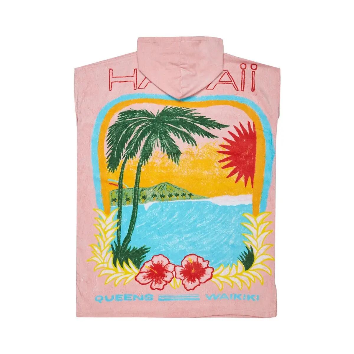 Poncho Roxy Atlas Hoodie Pink 3/4