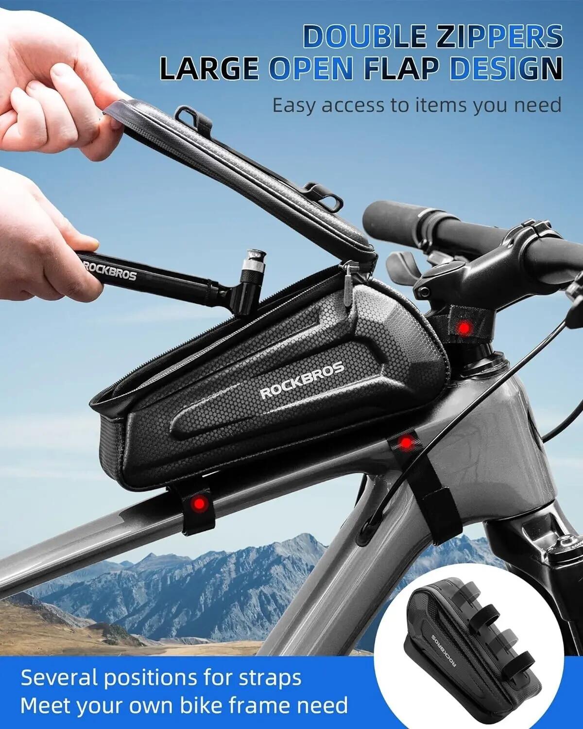 ROCKBROS Fahrradtasche Hartschalen-Rahmentasche 3/8