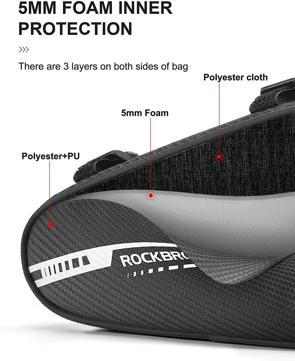 ROCKBROS Fahrradtasche Rahmentasche Dreieckstasche 5/6