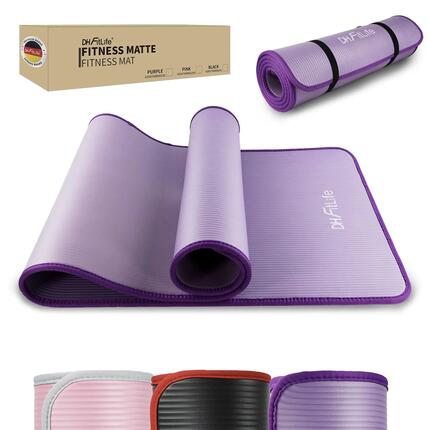 Fitnessmatte Sportmatte 183×61×1cm, dicke rutschfeste Yoga Matte