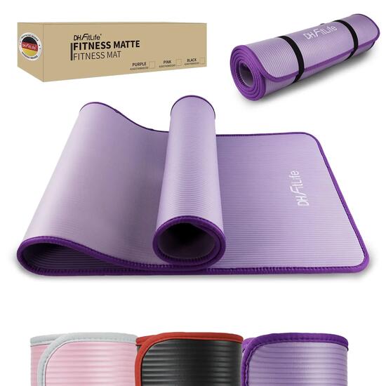 Fitnessmatte Sportmatte 183×61×1cm, dicke rutschfeste Yoga Matte