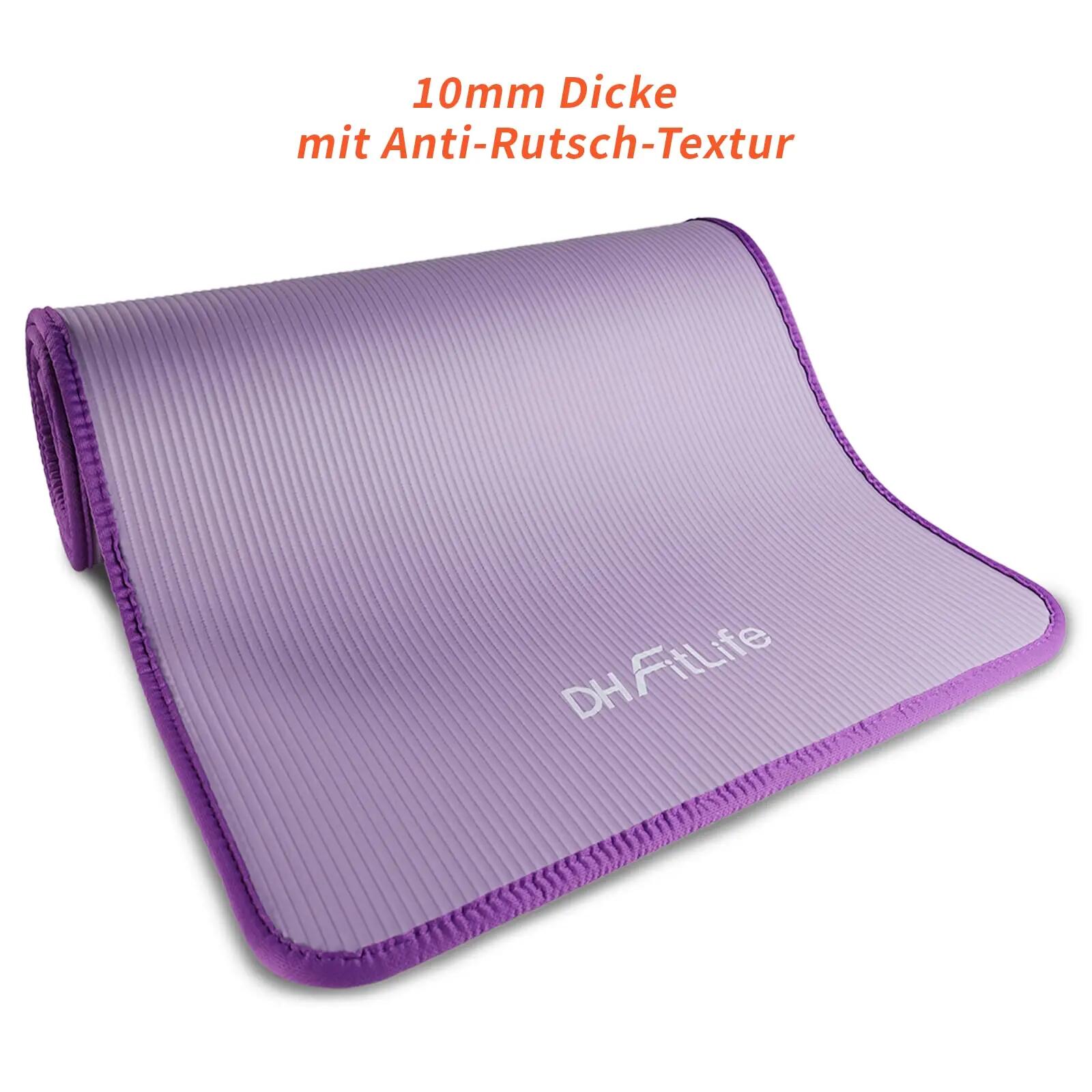 Fitnessmatte Sportmatte 183×61×1cm, dicke rutschfeste Yoga Matte 3/6