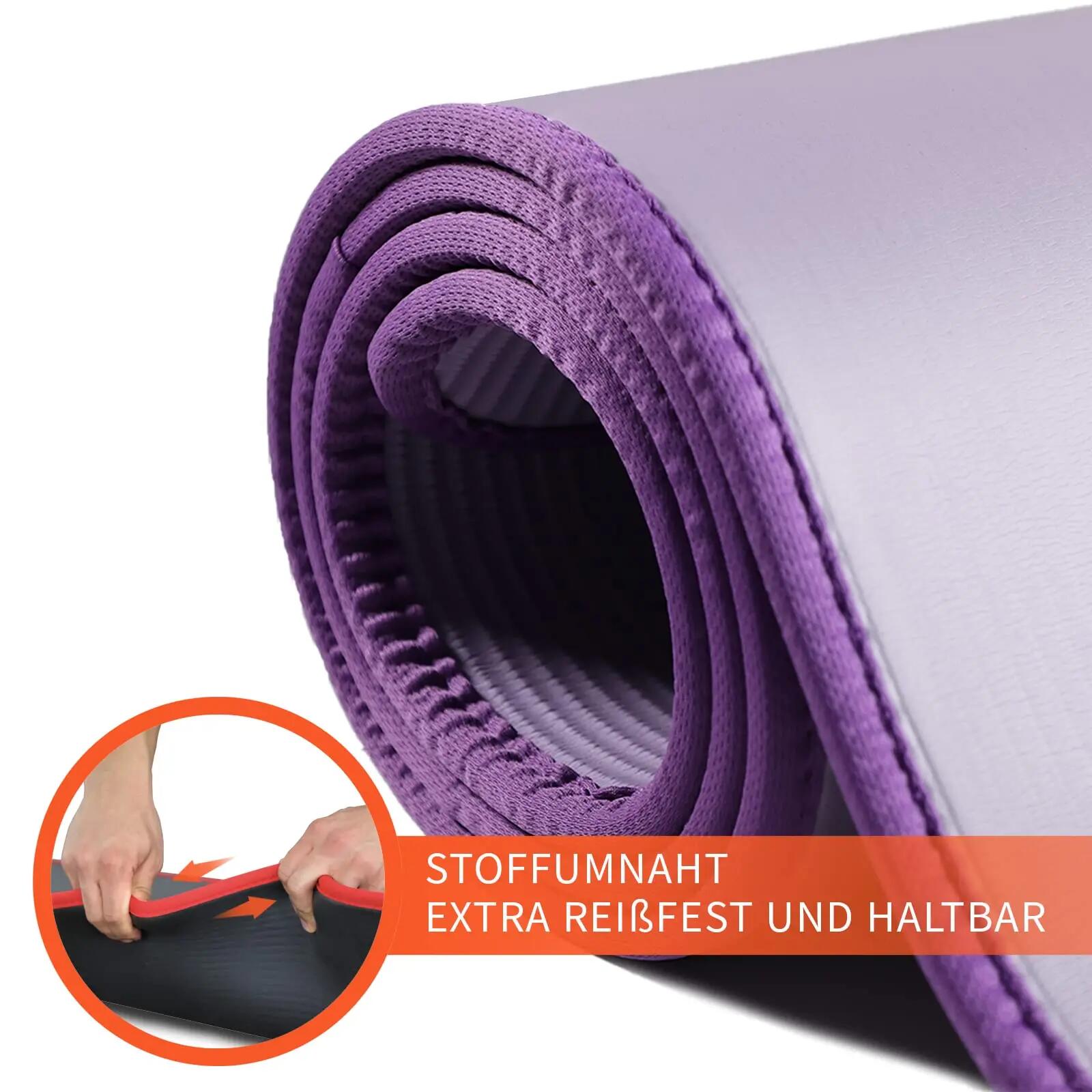 Fitnessmatte Sportmatte 183×61×1cm, dicke rutschfeste Yoga Matte 2/6
