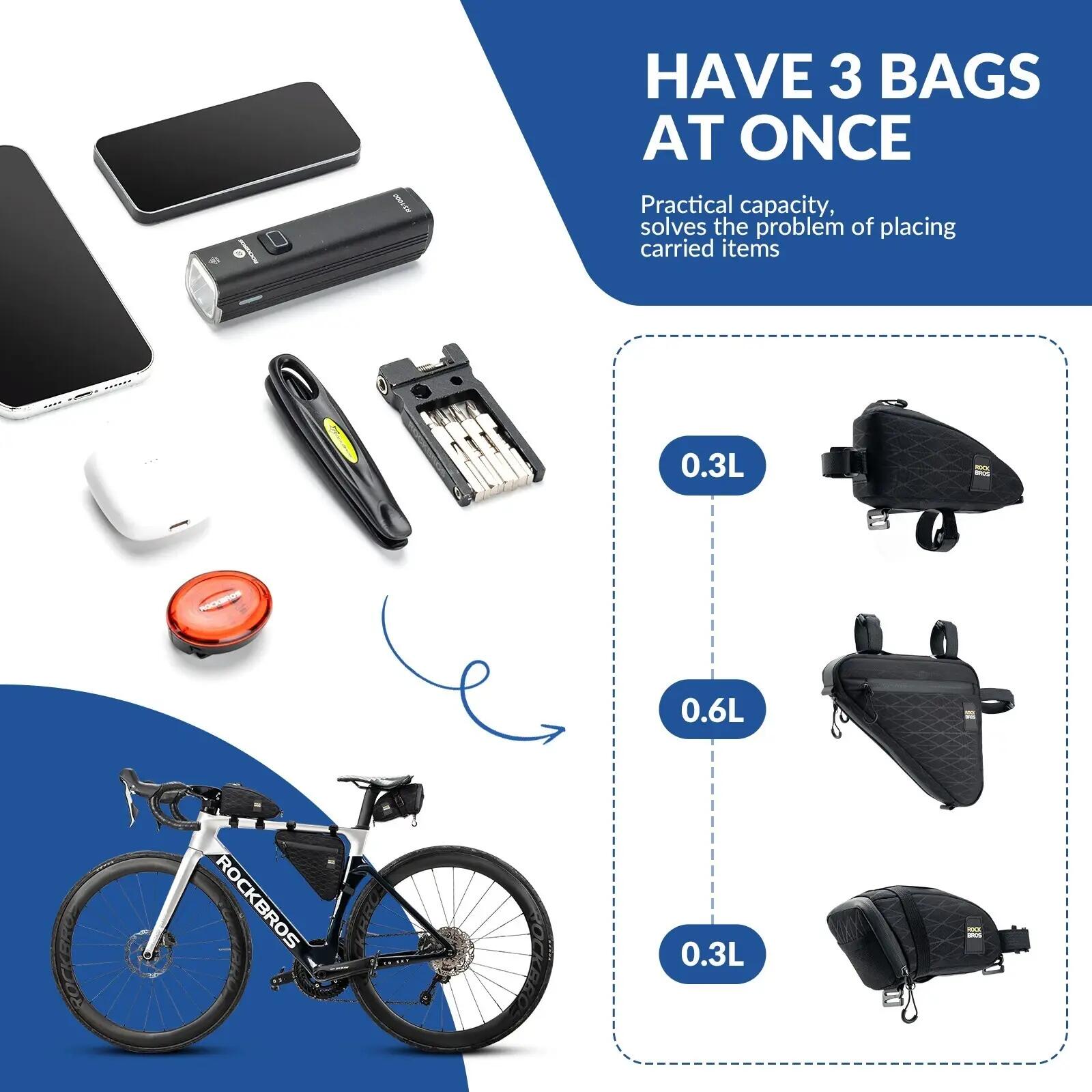 ROCKBROS Fahrrad Tasche Set 3PCS 4/7