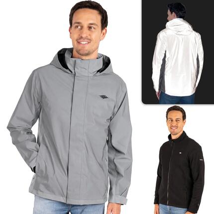 3-in-1 jas heren waterdicht en reflecterend met fleece binnenjack