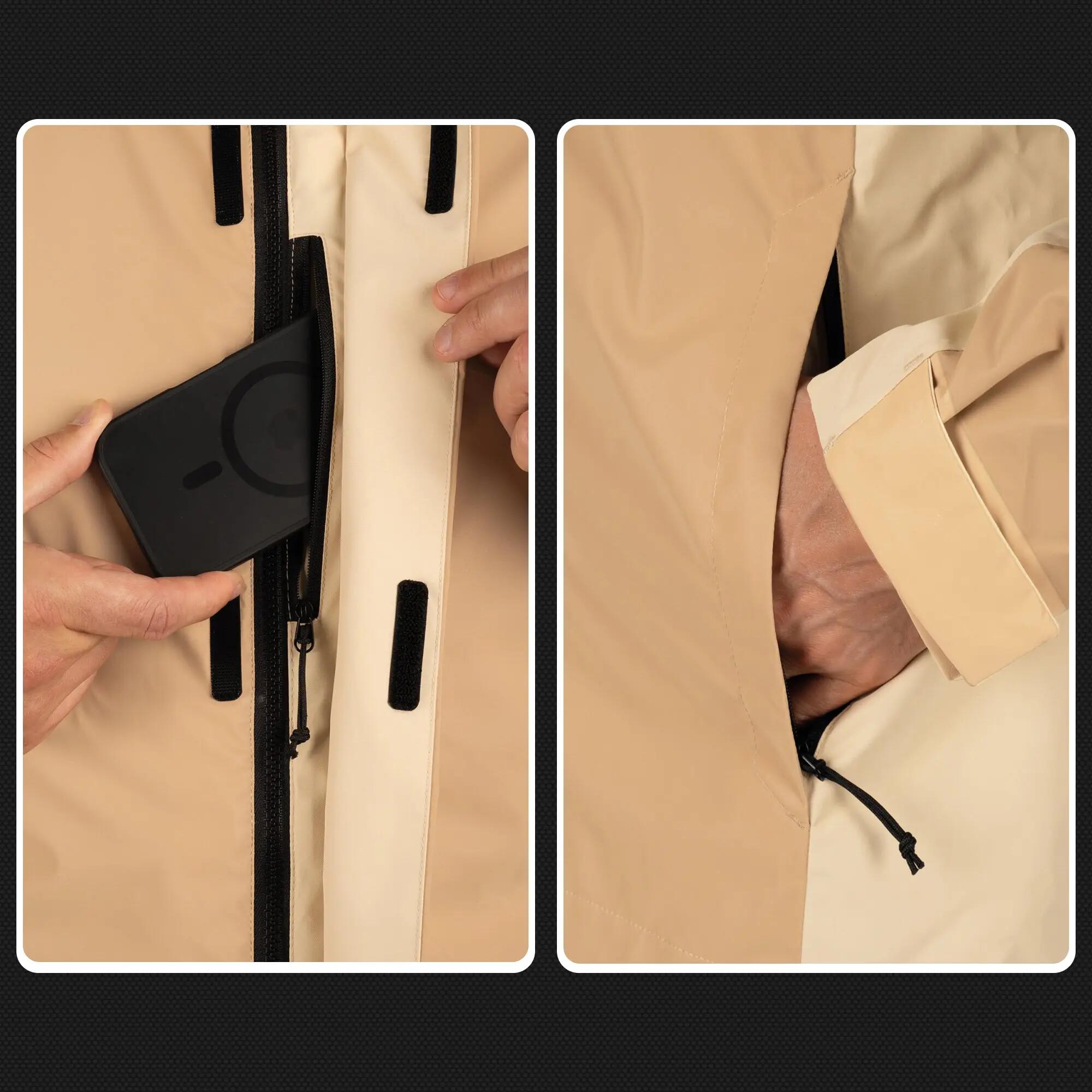 Giacca 3-in-1 uomo impermeabile e riflettente con pile removibile 7/8