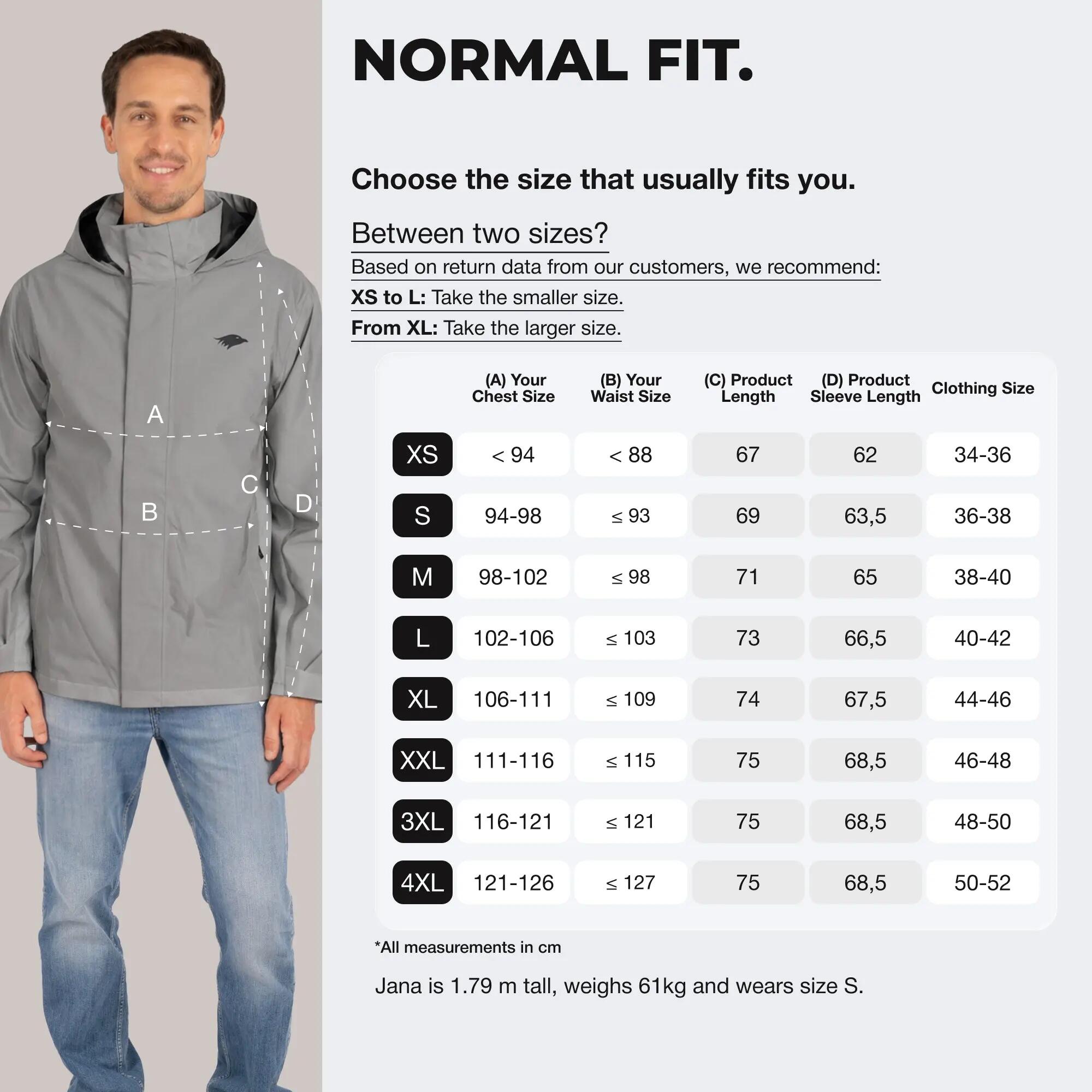 Veste 3-en-1 homme imperméable et réfléchissante avec polaire amovible 6/8