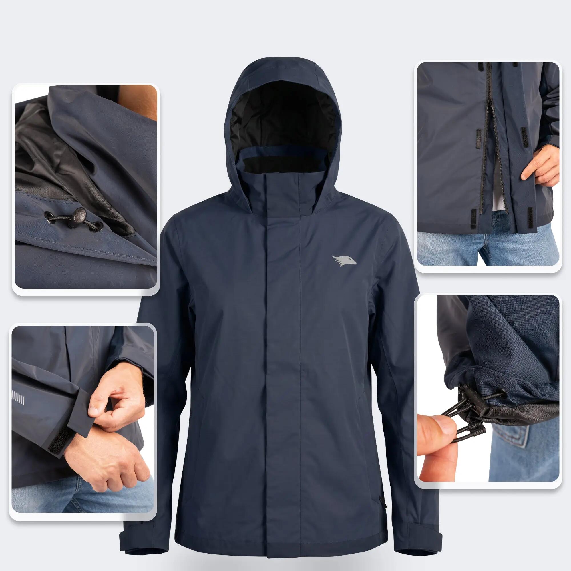 3-in-1 jas heren waterdicht en reflecterend met fleece binnenjack 5/8