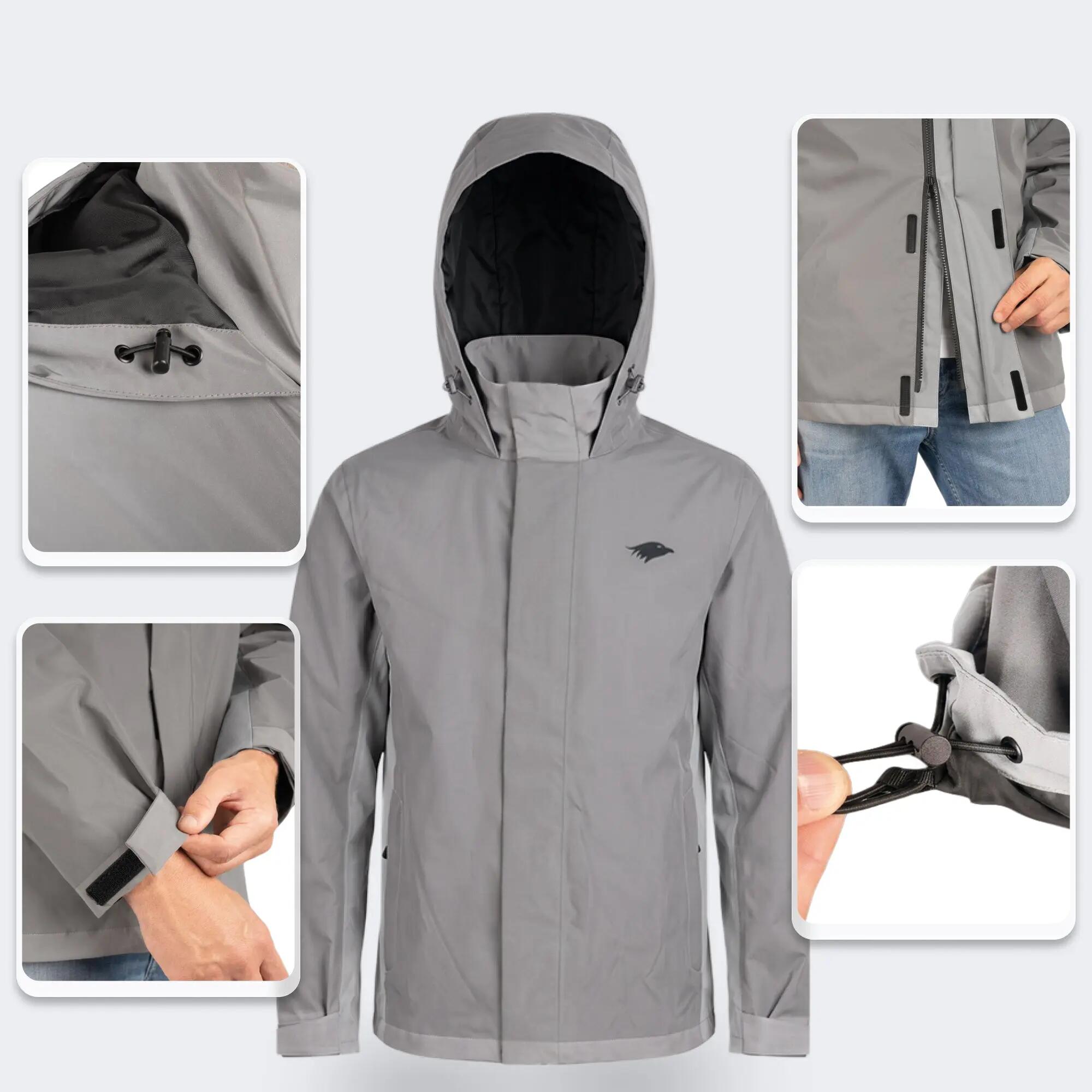 Veste 3-en-1 homme imperméable et réfléchissante avec polaire amovible 5/8
