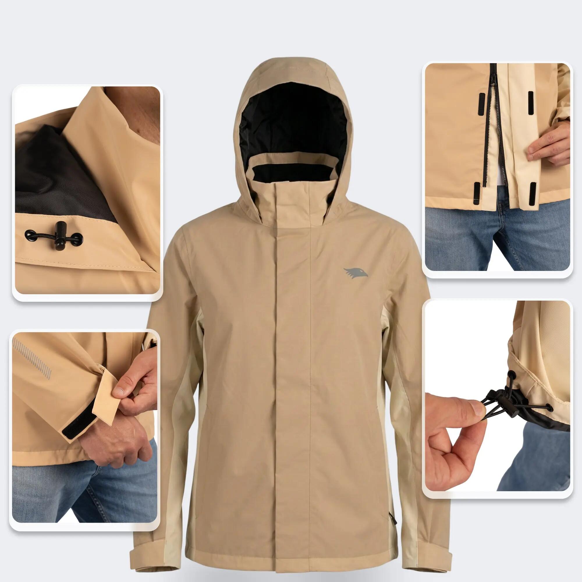 Giacca 3-in-1 uomo impermeabile e riflettente con pile removibile 5/8