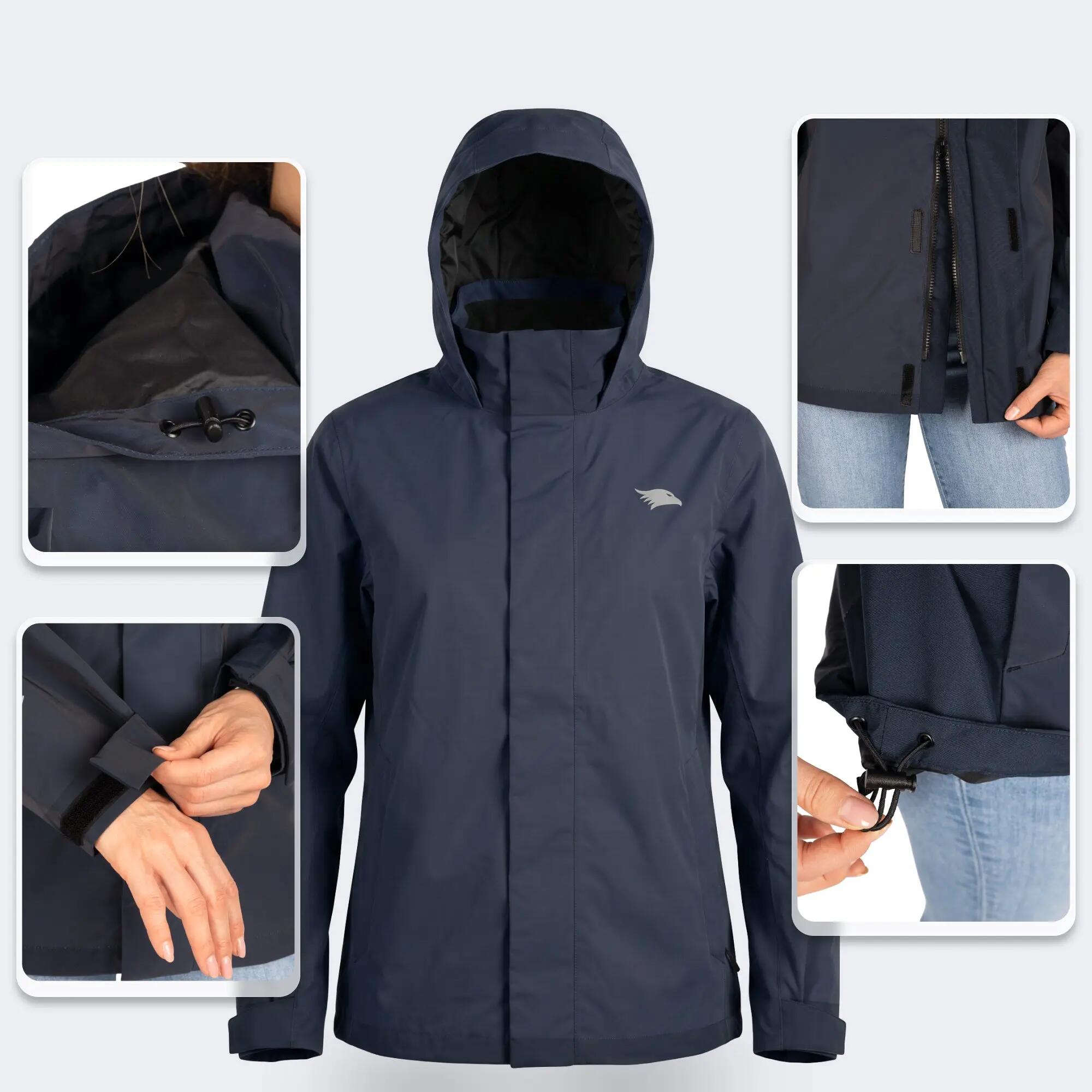 Veste 3-en-1 femme imperméable et réfléchissante avec polaire amovible 5/8