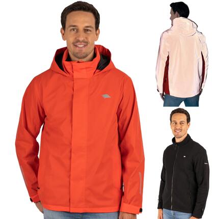 3-in-1 jas heren waterdicht en reflecterend met fleece binnenjack