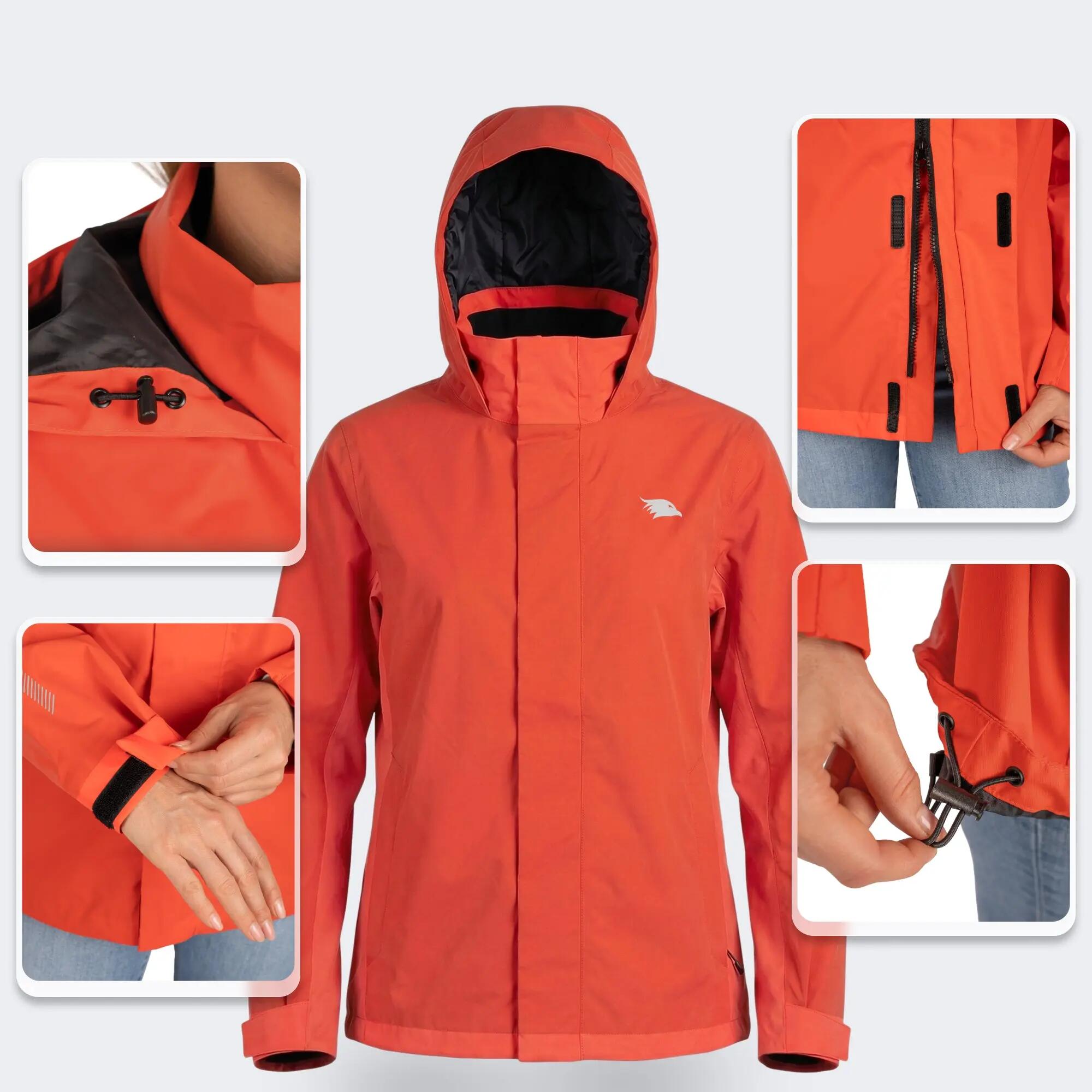 Veste 3-en-1 femme imperméable et réfléchissante avec polaire amovible 5/8