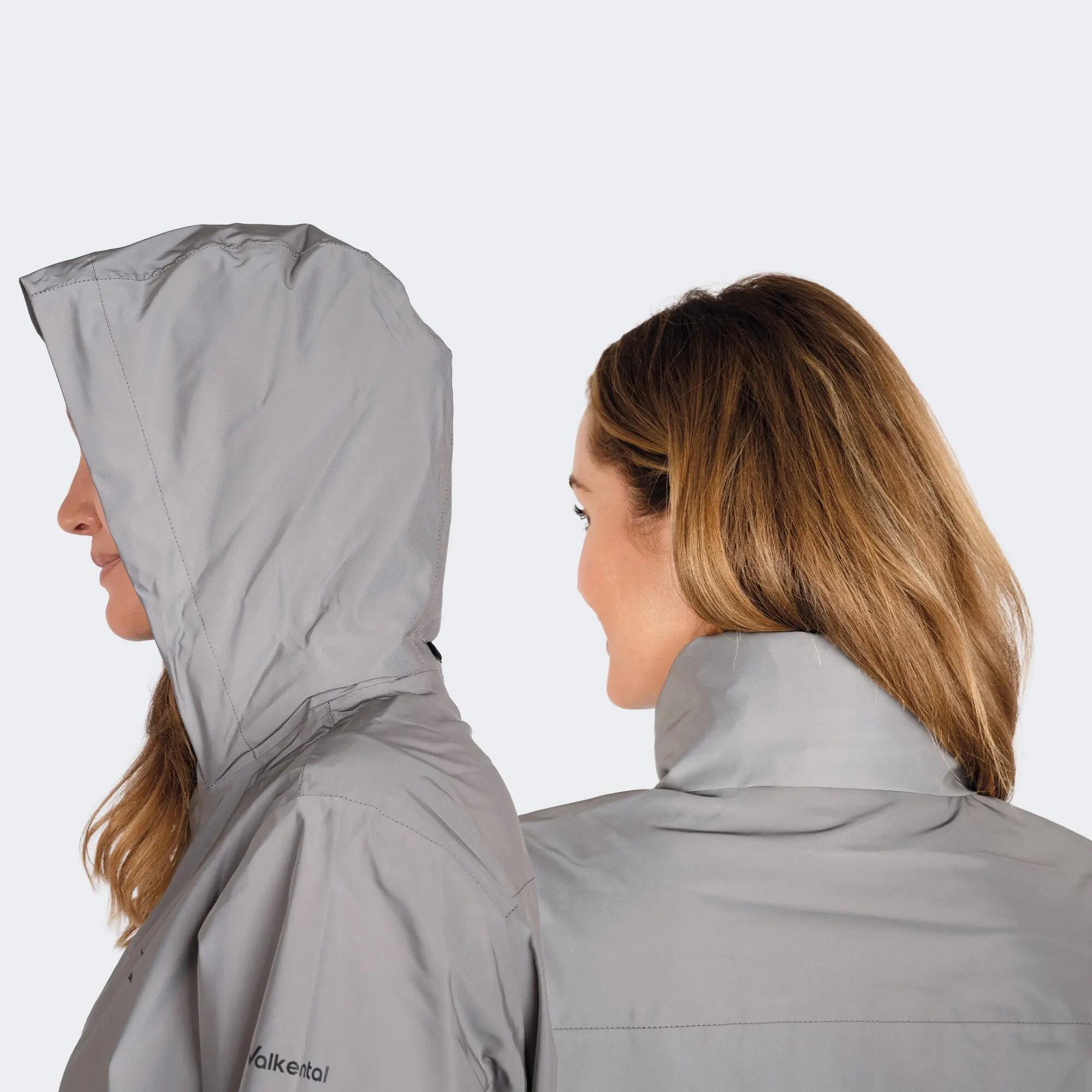 3-in-1 Jacket Women Waterproof & Reflective Raincoat with Fleece Zip-In 8/8