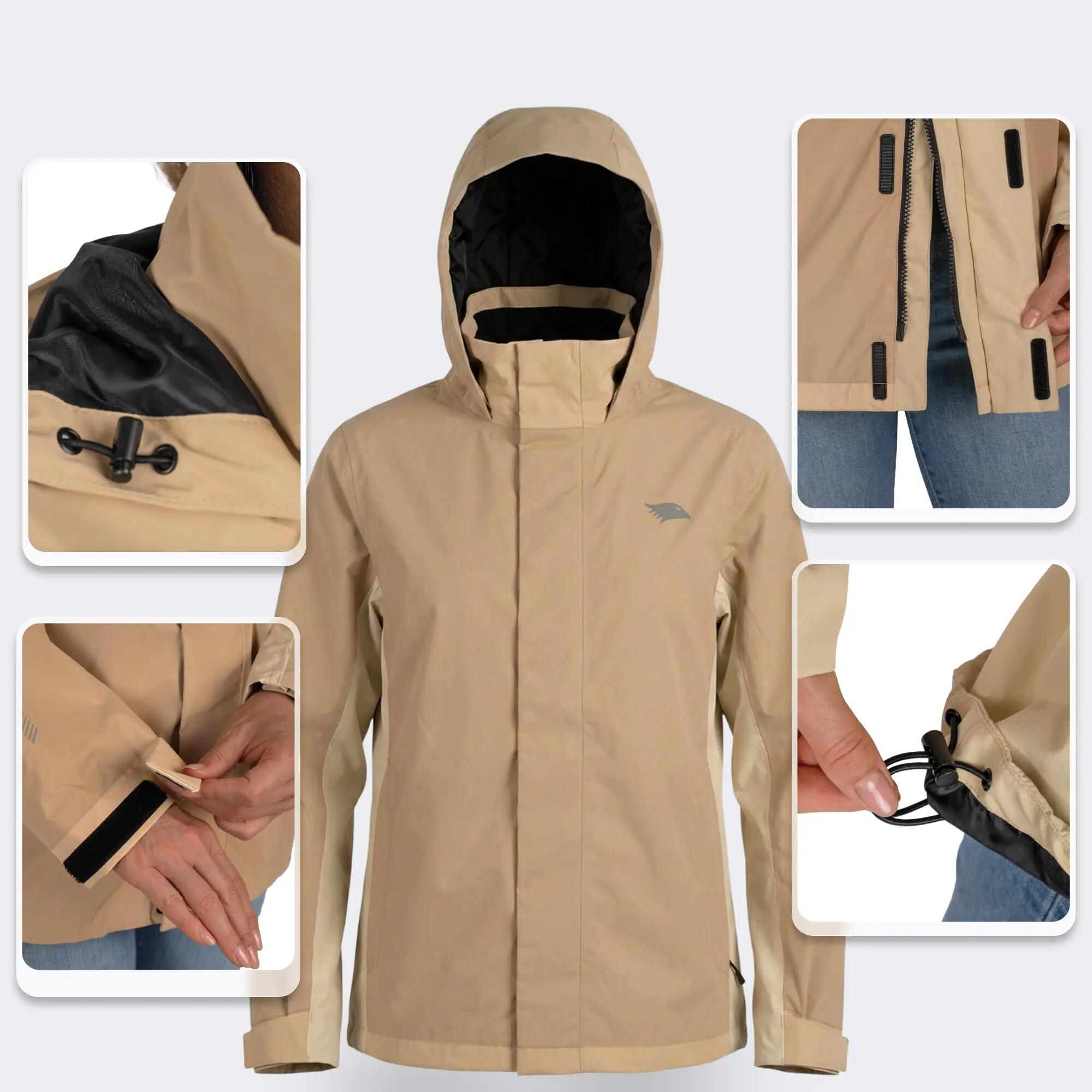 Veste 3-en-1 femme imperméable et réfléchissante avec polaire amovible 5/8