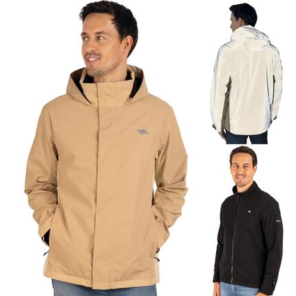 3-in-1 jas heren waterdicht en reflecterend met fleece binnenjack