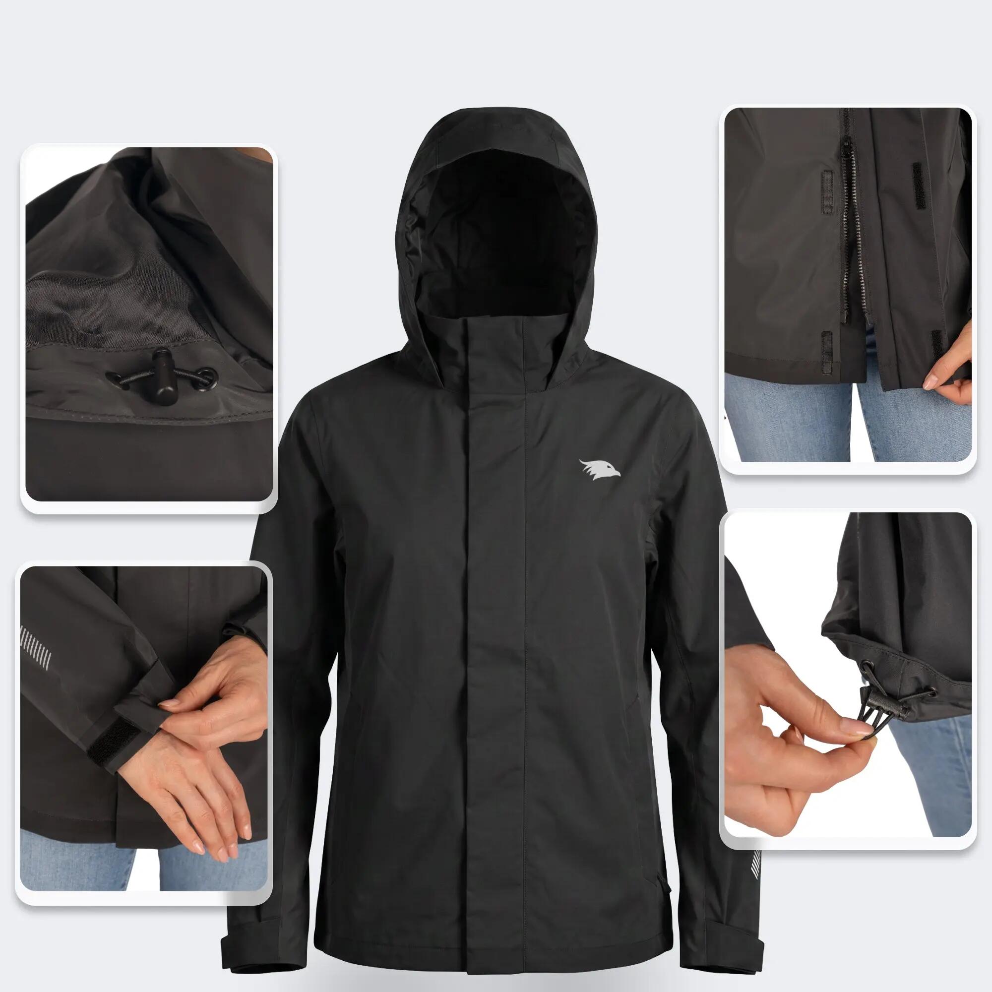 Veste 3-en-1 femme imperméable et réfléchissante avec polaire amovible 5/8