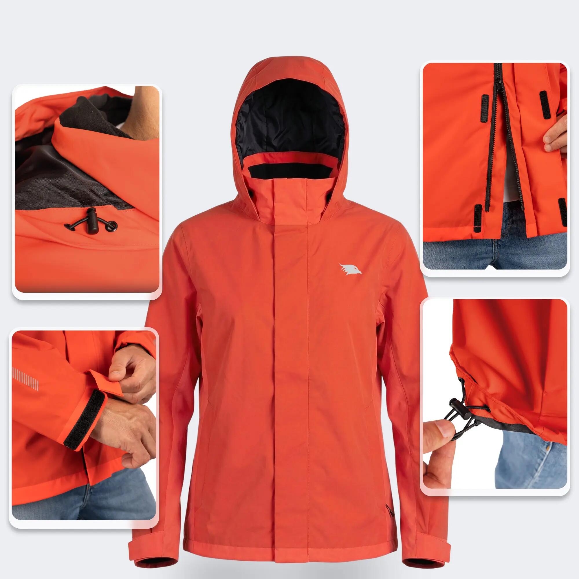 3-in-1 Jacket Men Waterproof & Reflective Raincoat with Fleece Zip-In 5/8