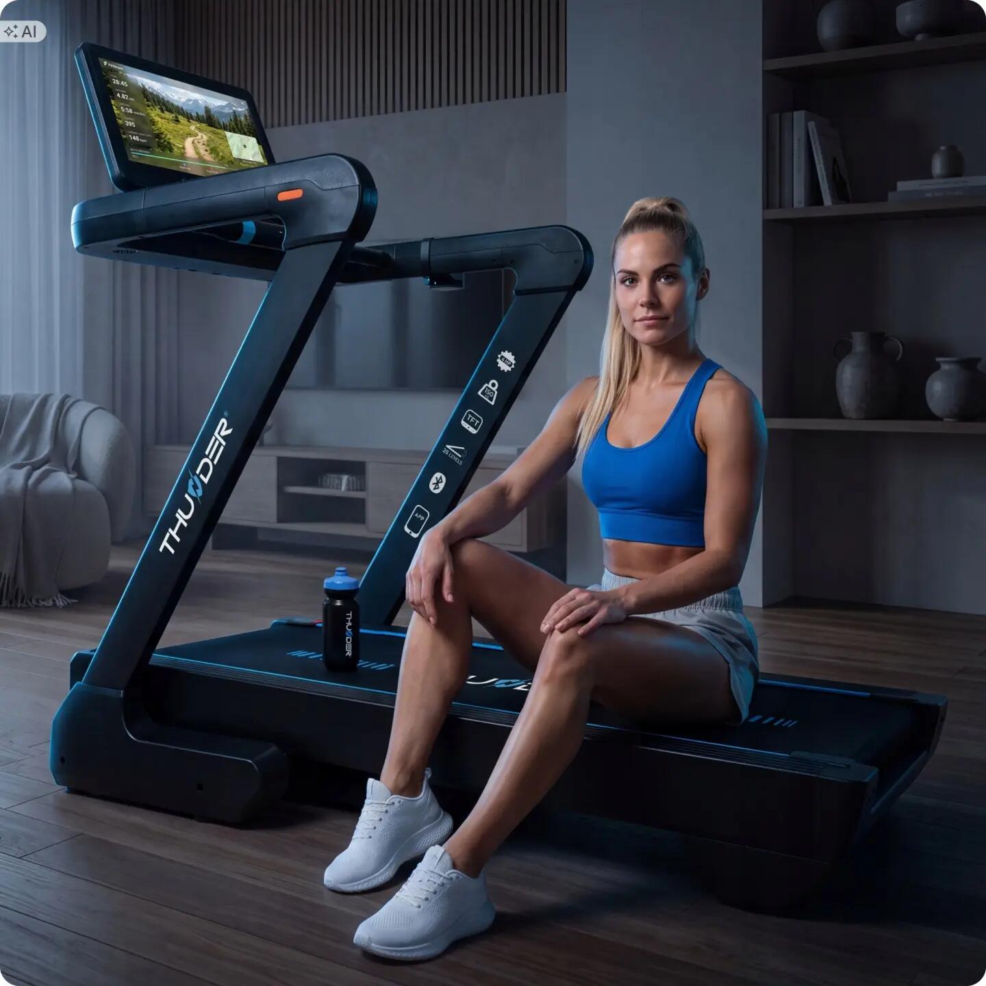 Elektrický běžecký pás THUNDER ELION 4HP Android obrazovka TFT 21,5 WiFi 180 kg 14/14