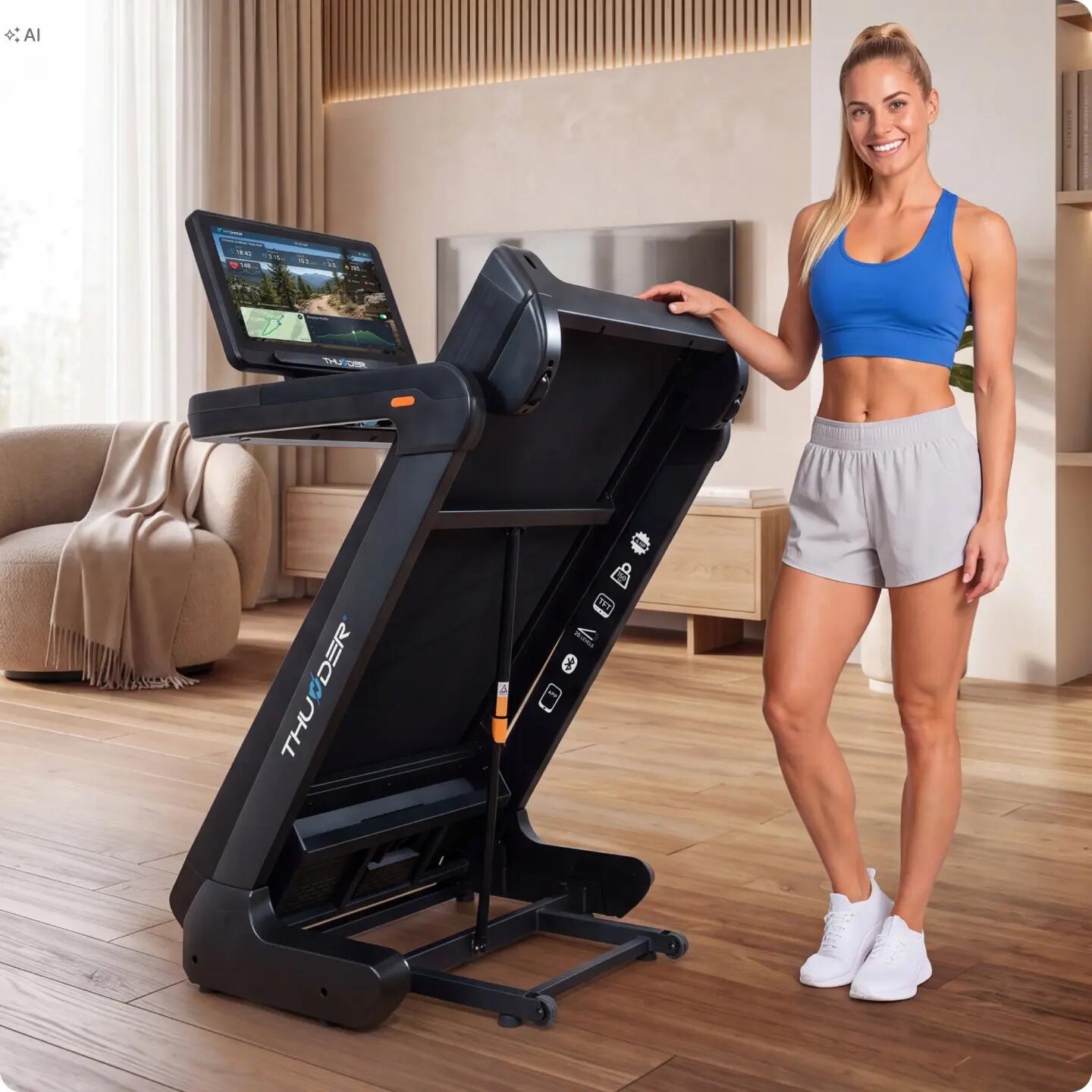 Elektrický běžecký pás THUNDER ELION 4HP Android obrazovka TFT 21,5 WiFi 180 kg 12/14
