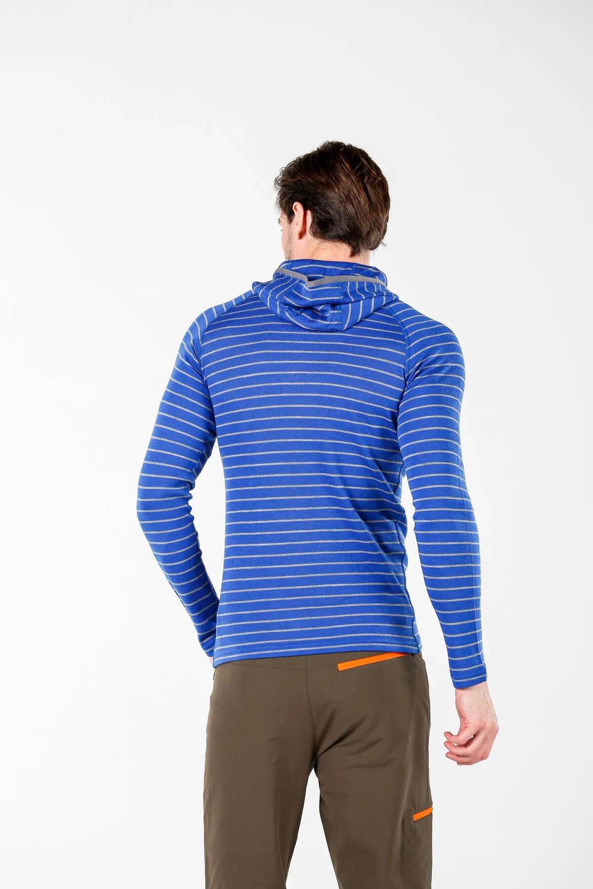 Thor Hoodie - Bluza Męska z Kapturem z 100% Wełny Merino S, Niebieski 7/7