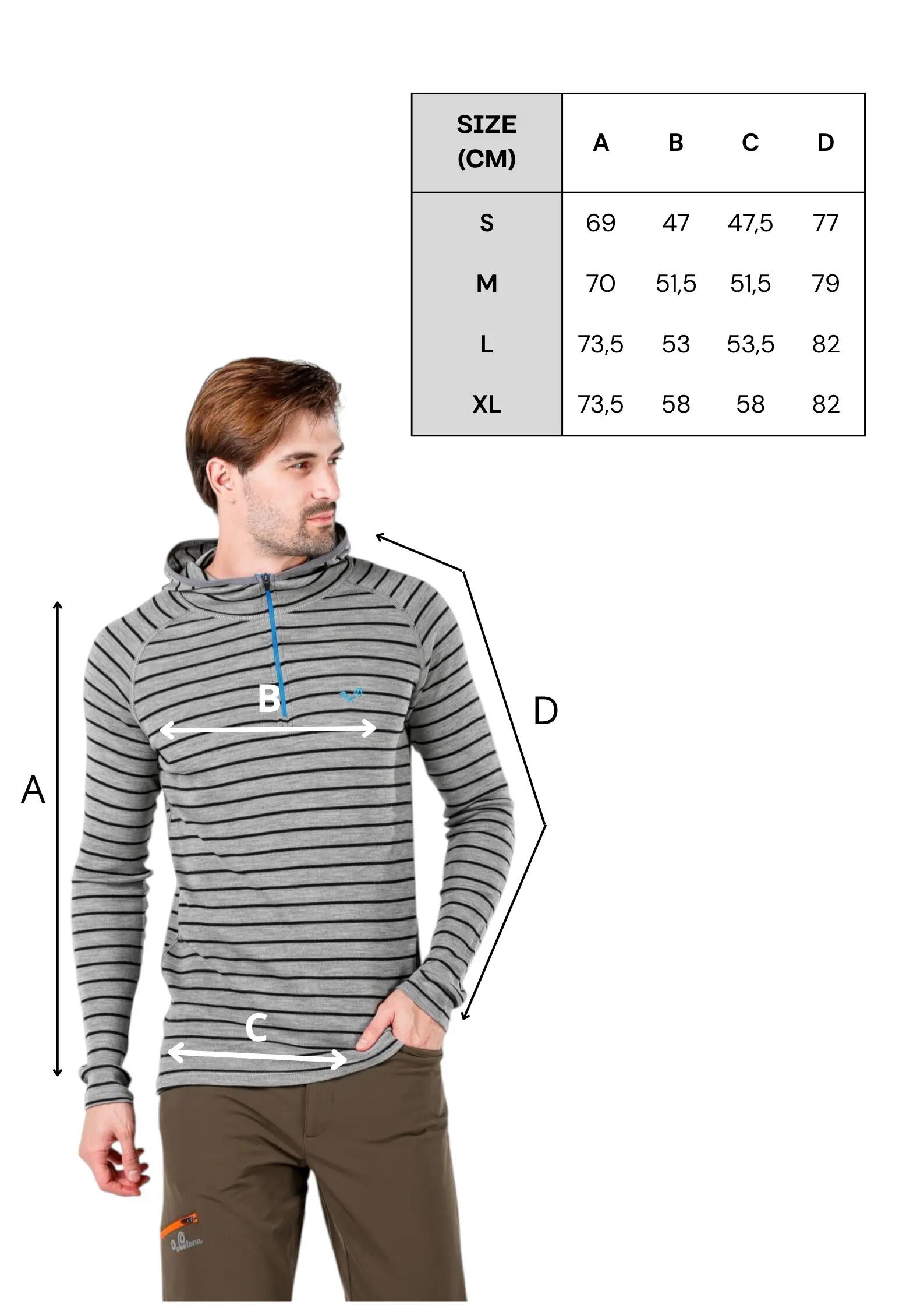 Thor Hoodie - Bluza Męska z Kapturem z 100% Wełny Merino S, Szary 2/7