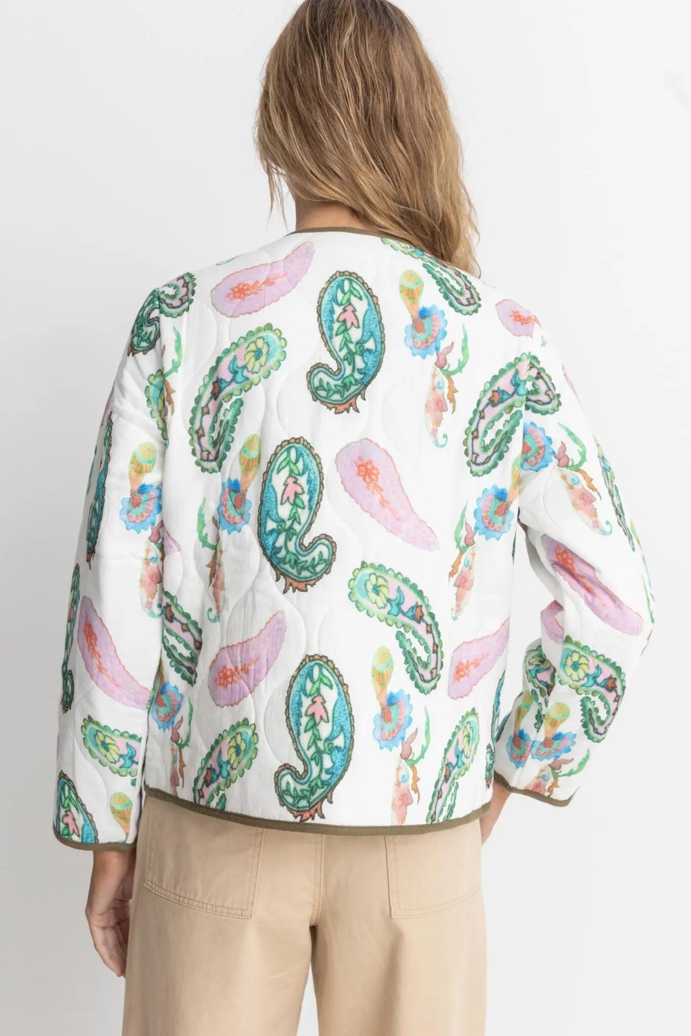 Brooklyn Paisley Acolchada - Chaqueta Mujer 3/4
