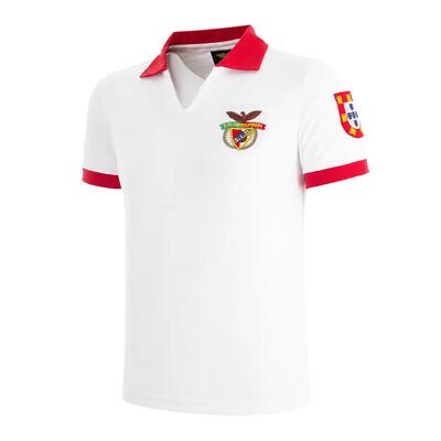 Sl benfica 1968 uit - retro voetbalshirt - wit – copa football