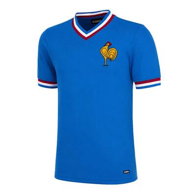 Frankrijk 1971 - retro voetbalshirt - blauw – copa football