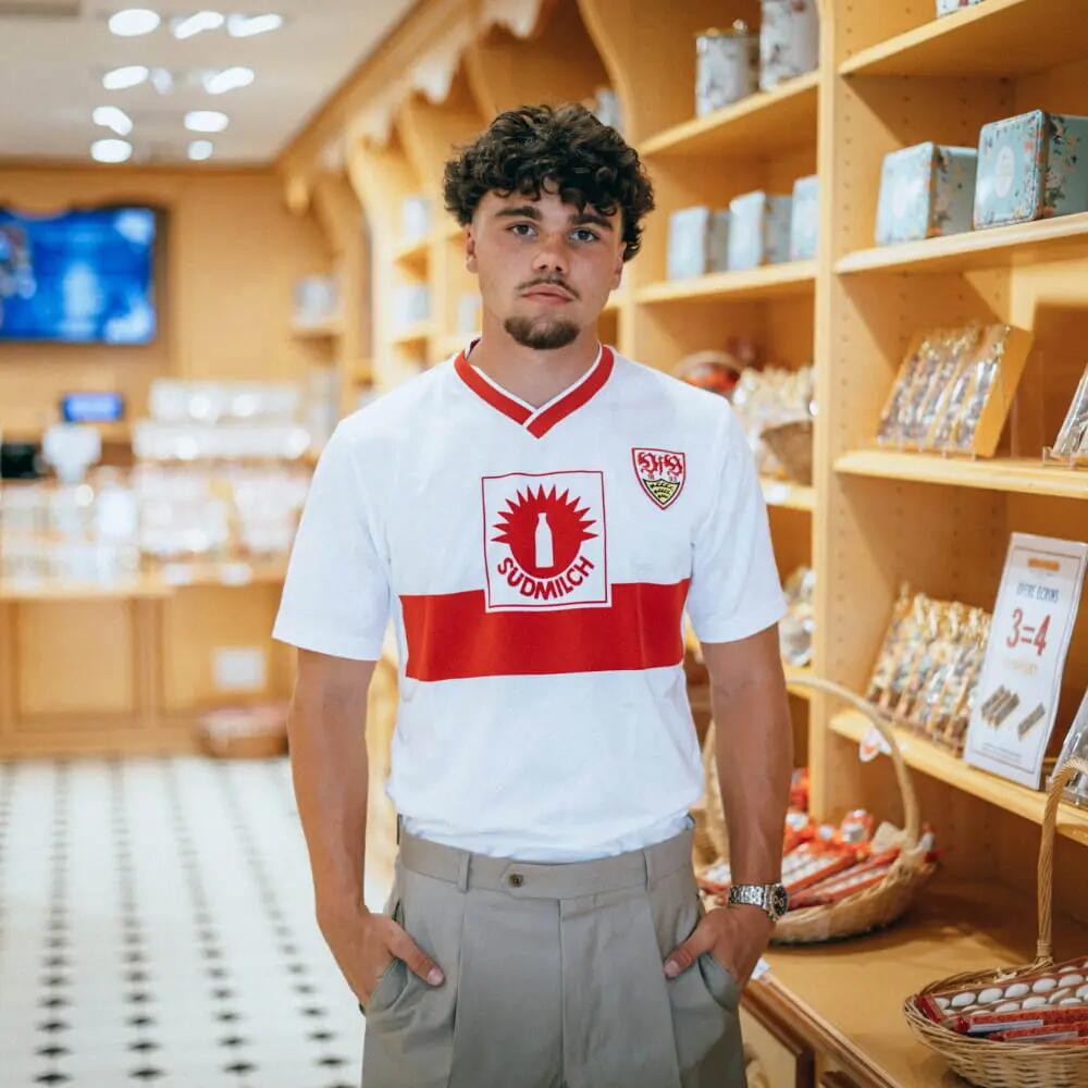 VfB Stuttgart 1987 - 89 - Camiseta de fútbol retro - Blanca – COPA Football 2/7