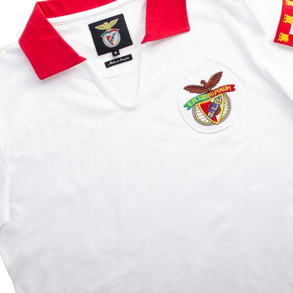 SL Benfica 1968 Uit - Retro Voetbalshirt - Wit – COPA Football 4/7