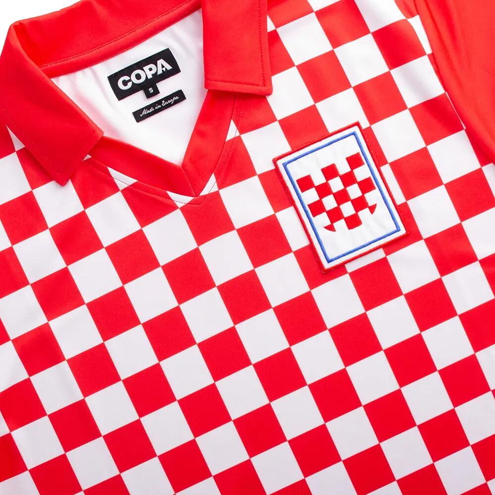 Kroatien 1990 - Retro Fußballtrikot - Rot;Weiß – COPA Football 4/7