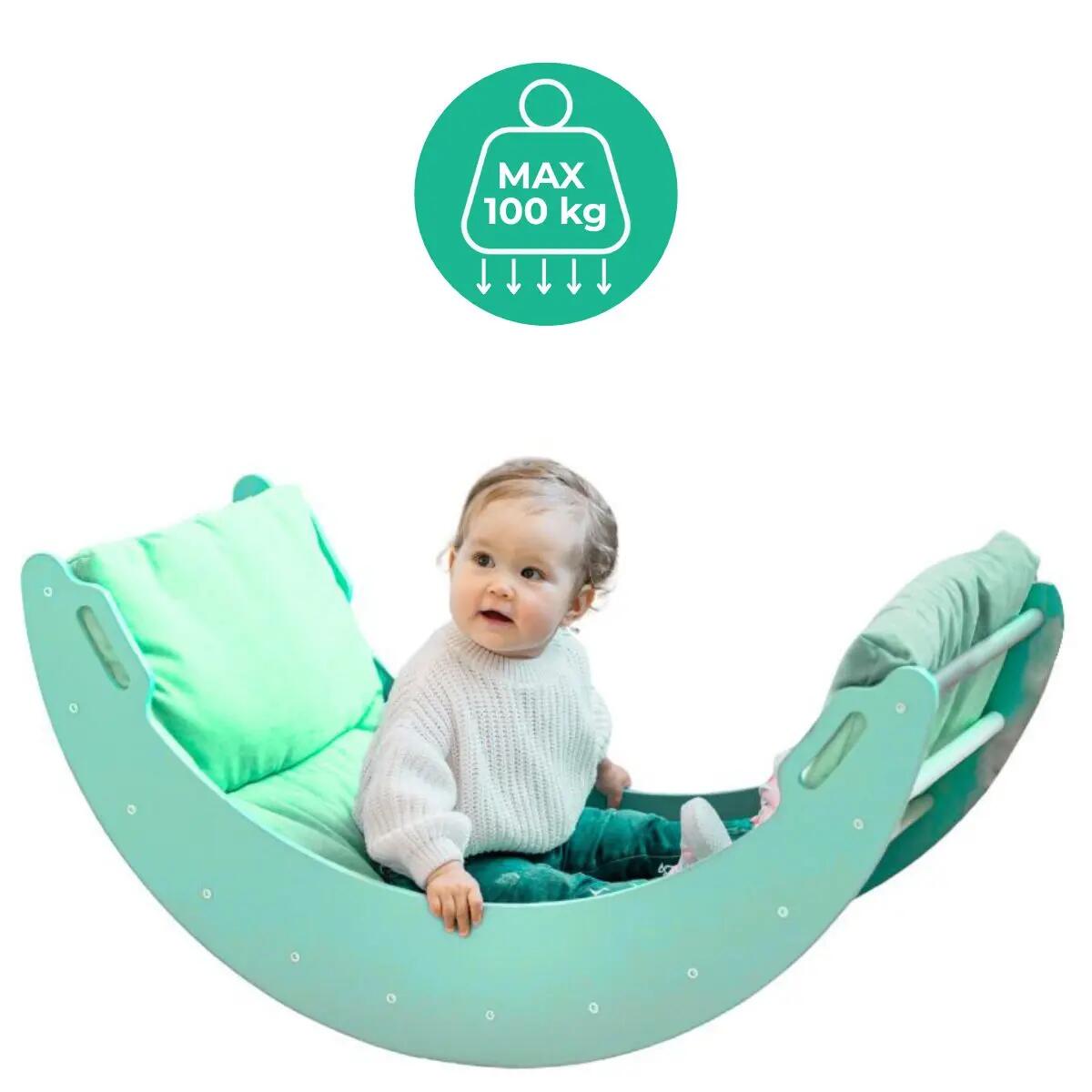 Enfant Aire de Jeux Bascule Bois Arche d'Escalade Moon 4/7