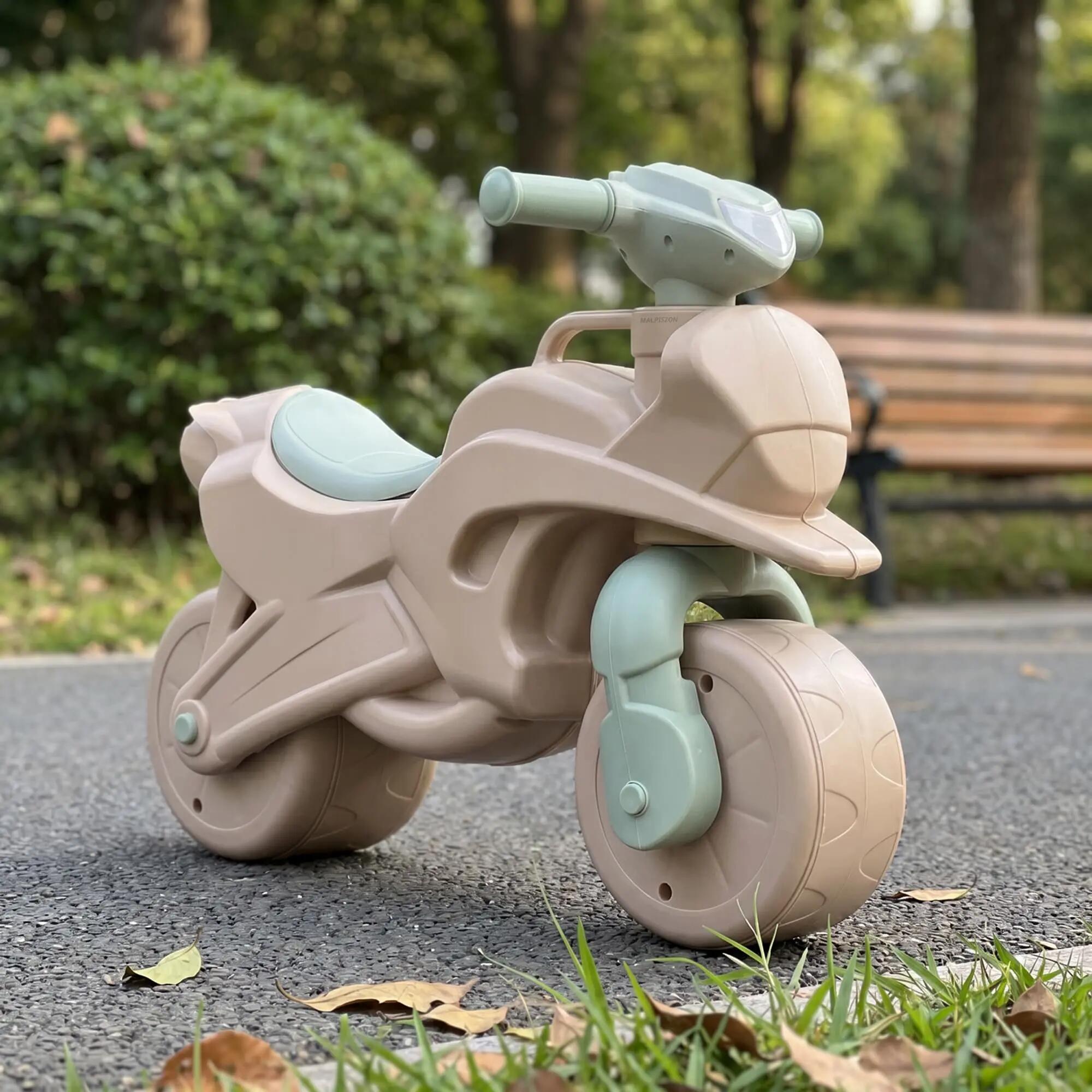 Enfant Cyclisme Draisienne moto stable larges roues Bike Beige/Menthe 4/7