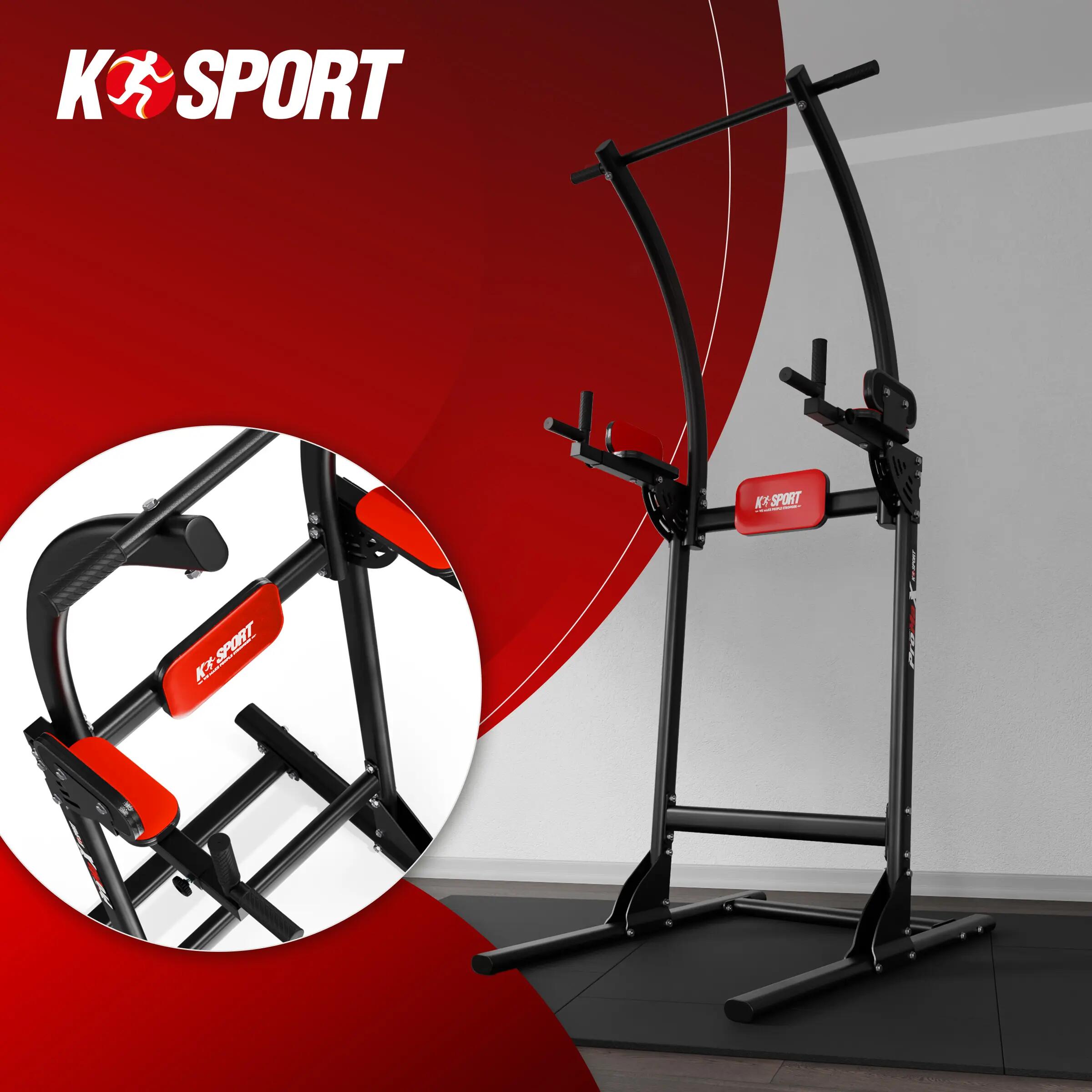 Tour de musculation multifonction avec station à dips et barre de traction 3/10