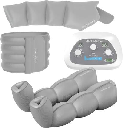 Presoterapia uso doméstico AIR 4 MED KIT botas, faja y brazo, 4 cámaras.