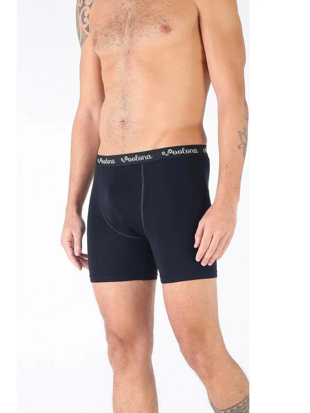 Ultima - Bokserki męskie (100% wełny Merino) - 1 szt. XL, Czarny 3/4