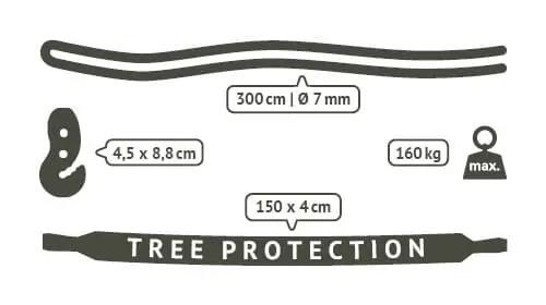 kit de montage pour sièges hamac treemount - noir 5/6