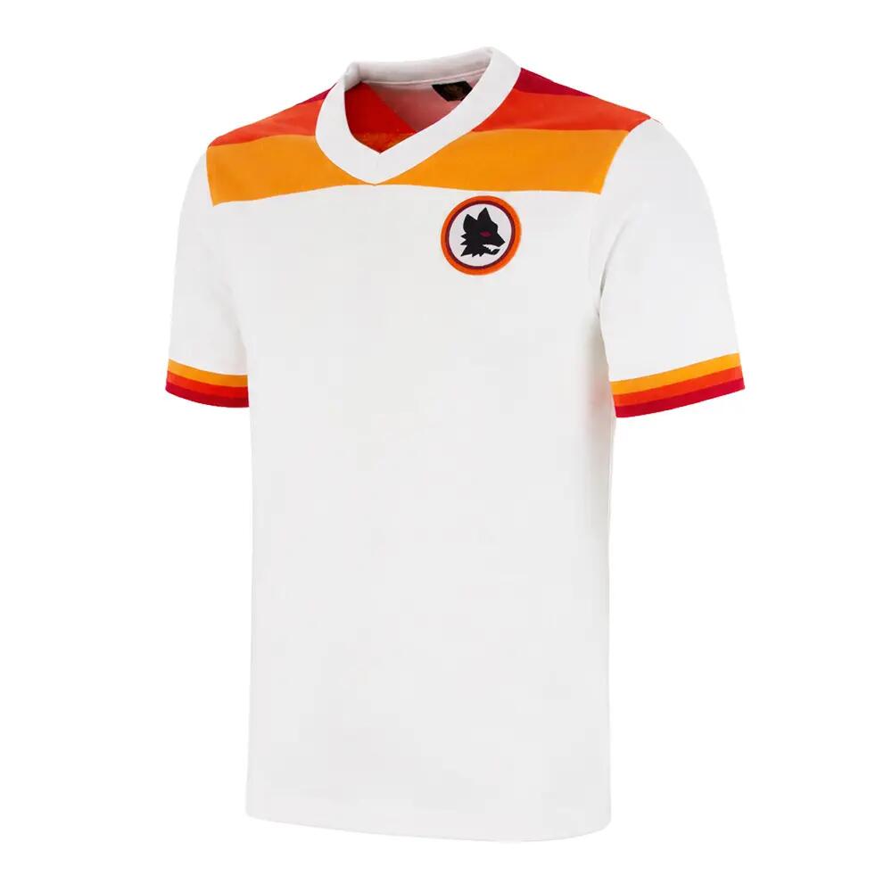 AS Roma 1978 - 79 Uit - Retro Voetbalshirt - Wit – COPA Football 1/7