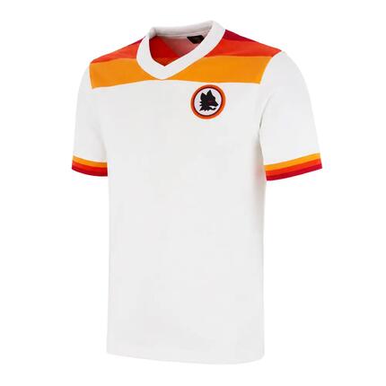 AS Roma 1978 - 79 Uit - Retro Voetbalshirt - Wit – COPA Football