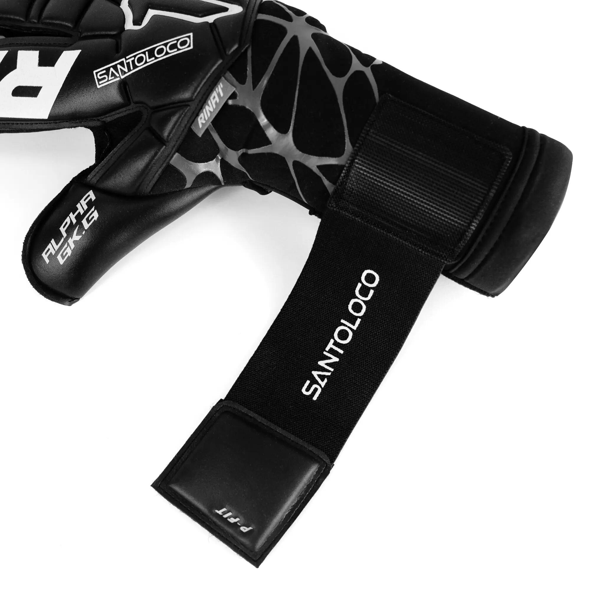 Guantes portero Fútbol Rinat Adulto Santoloco Alpha Césped natural 4/8