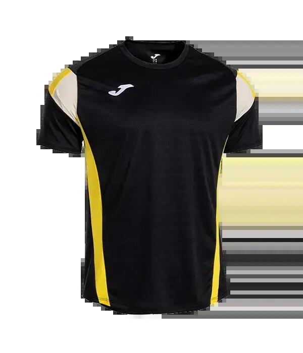 Maglietta Joma Montreal Nero/Giallo/Bianco 1/4