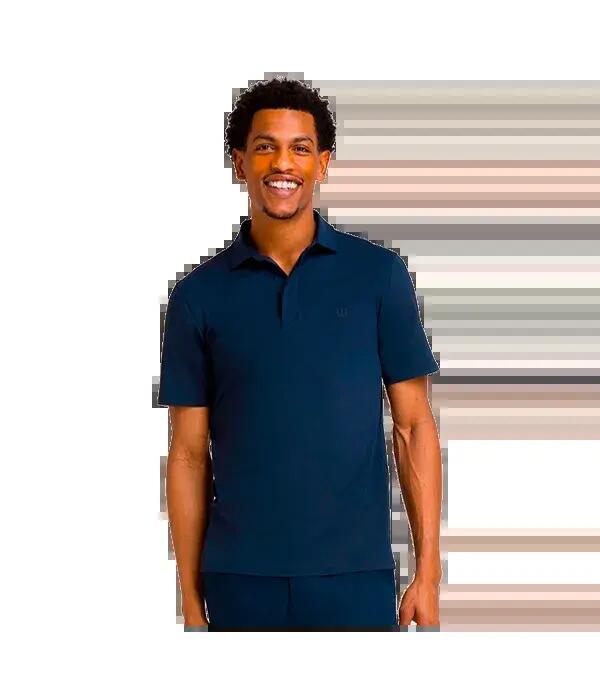 League Polo Men's Navy 1/4